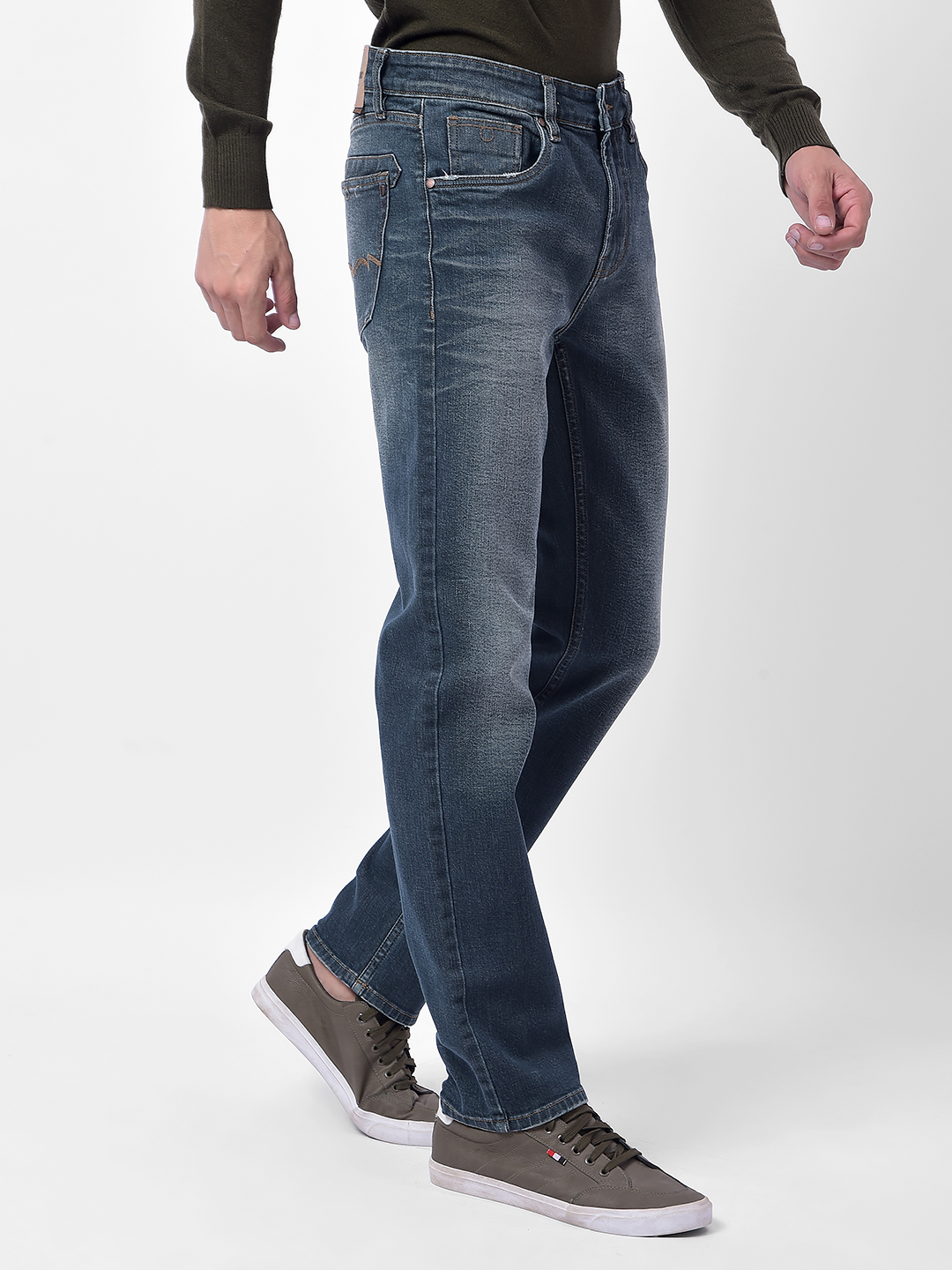 Numero Uno Men Dark Tint Slim Fit Mid Rise Sustainable Jeans
